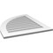 Ekena Millwork Quarter Round Top Left Surface Mount PVC Gable Vent w/ 3-1/2"W x 1"P Standard Frame, 28"W x 34"H GVPQL28X3401SN - alternate 5